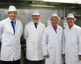 Health Inspector Graham Hakes, Cllr Ian Pritchard, Michael Fabricant and Cllr Mike Wilcox
