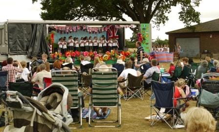 richardcrosse Children from Richard Crosse Primary School performing in the proms-themed event