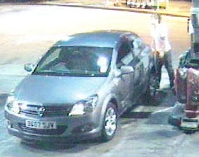 CCTV images of the silver Vauxhall Astra