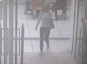CCTV of Sylwia Ciapcinska entering New Look in Burton