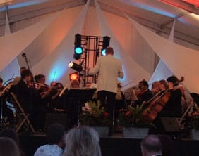 The British Police Symphony Orchestra at the Lichfield Proms in Beacon Park