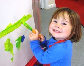 Budding-artist-Mabel-Wright-at-Rainbows-this-week Mabel Wright at Rainbows Nursery