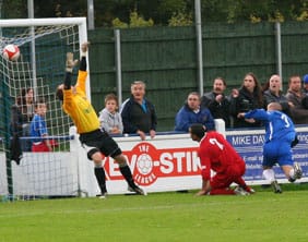 gary-hay-1-0 Gary Hay puts Chasetown 1-0 up against Ossett Town. Pic: Dave Birt