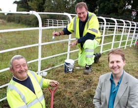 Ken Morris and Mick Smith with Cllr Matthew Ellis
