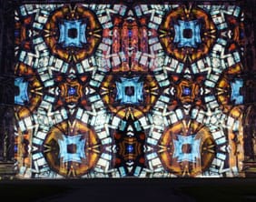 Lichfield Cathedral in lights