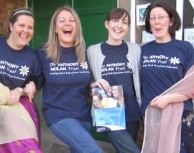 Rachel Prosser with her friends at a previous fundraising event