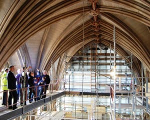 Internal-inspection-of-the-Lady-Chapel One of the tours inspects the inside of the Lady Chapel at Lichfield Cathedral