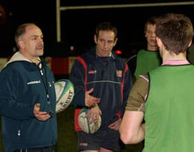 markmapletoftLichfieldrufc Mark Mapletoft gives advice to the Lichfield RUFC squad. Pic: John Smith