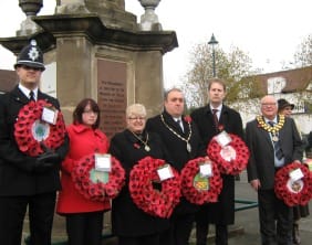 PC Mark Fortin-Tobin, Cllr Becky James, Cllr Andrew James and his wife Deborah, Cllr Barry Diggle and his wife Val, and Cllr Matthew Ellis