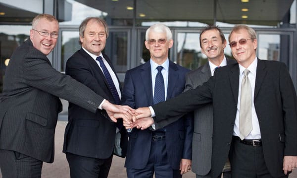 Cllr Richard Grosvenor (Leader of East Staffordshire BC), Cllr Mike Whitby (Leader of Birmingham City Council), Cllr Ian Hedley (Leader of Solihull Council), Cllr Mike Wilcox (Leader of LDC) and Cllr Steve Claymore, Tamworth Borough Council’s Cabinet Member for Economic Enterprise)