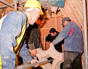 Lichfield-Cathedral-3-staff-from-Midlands-Conservation-Limited Contractors working on Lichfield Cathedral