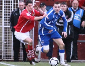 Richard Davies on the ball