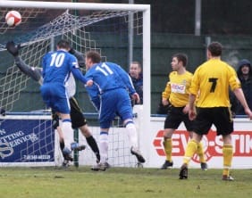 ben jevons 1-0 Ben Jevons puts Chasetown FC in front. Pic: Dave Birt
