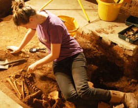 Archaeologists working on the burials at Lichfield Cathedral
