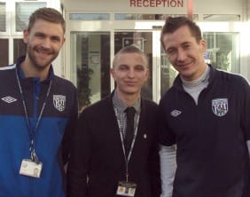 Sam Buckle and Chris Bell with Marek Cech