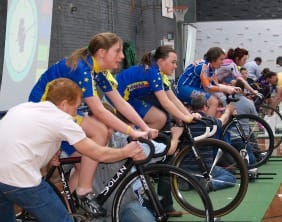 A roller racing event