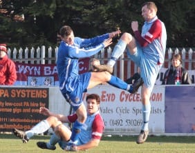 steve abbott in the thick of the action Chasetown's Steve Abbott battling for possession. Pic: Dave Birt