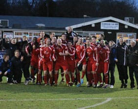 Chasetown celebrate their win. Pic: Dave Birt