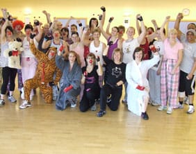 The Body Combat Class in their pyjamas