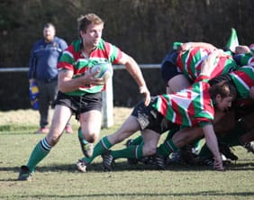 GrahamShelleybreaksaway Graham Shelley breaks away with the ball. Pic: Joanne Gough