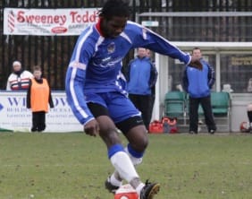 Dwayne Spence on the ball. Pic: Dave Birt