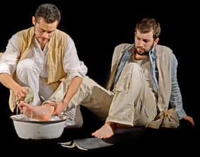 Luke Waldock and Jonathan Race in the production of The Narrow Road. Pic: Andrew Dyer