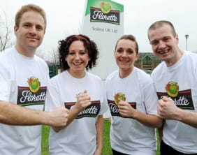 Nick Green, Niki Webster, Laura Shaw and Martin Hyson from Team Florette