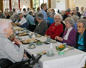 Guests at the tea party hosted by the Mayor and Sheriff of Lichfield
