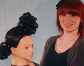 Vicky Sandland with one of her creations