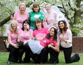 915 - Lichfield's 'Guardian Angels' get ready to spread their wings for St Giles Hospice at this year's Solstice Walk Some of the Guardian Angels team