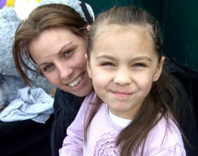 Alexandra Smith with her mum Jade