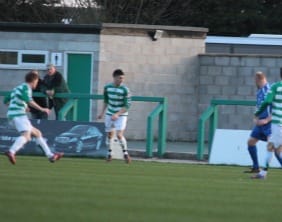Andy Fowler gives Northwich Victoria the lead. Pic: Dave Birt