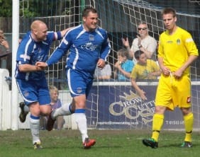 Gary Birch celebrates his goal. Pic: Dave Birt