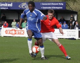 Chasetown's Dwayne Spence on the ball. Pic: Dave Birt