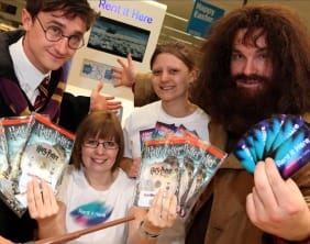 HarryPotter Harry Potter and Hagrid lookalikes in Lichfield