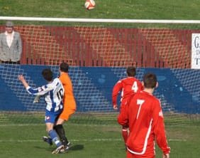 Jack Watts lobs Chasetown keeper Ryan Price to make it 2-1. Pic: Dave Birt
