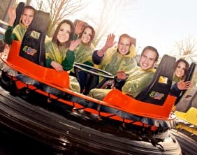 A mock-up of Prince William and Kate Middleton riding the rapids