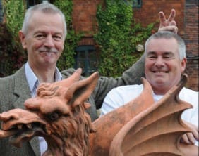 Professor Roland Rotherham and hef Simon Smith