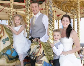 Carousel A wedding party on the carousel at Drayton Manor