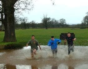 Ciaron (left) with two other KP Events colleagues on a recent training exercise
