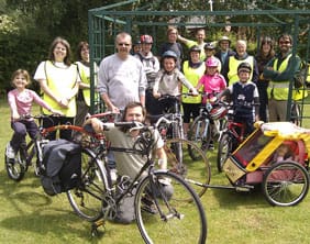 Cyclists who took part in the ride to Fradley