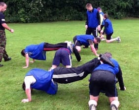 People taking part in the KP Fitness military-style training session People taking part in the KP Fitness military-style training session