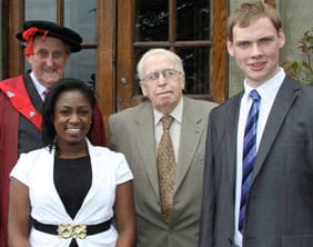 Dr Neville Brown, Genelle Aldred, John O’Leary JP and Jake Barras