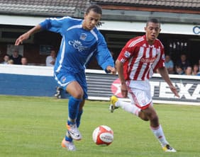 Alex Steadman in action for Chasetown. Pic: Dave Birt