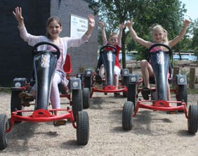 Youngsters on the Chasewater go-karts Youngsters on the Chasewater go-karts