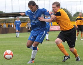 Alex Steadman holds off his marker. Pic: Dave Birt