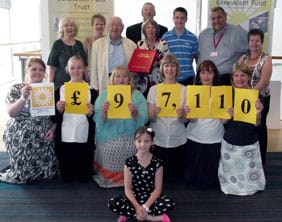 Staff and volunteers from the Daisychain Benevolent Fund and Midlands Air Ambulance