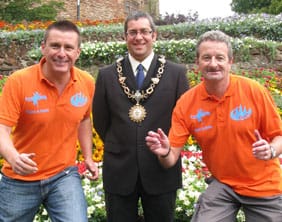 Paul Griffin and Kevin Wilson with the Lord Mayor of Tamworth, Cllr Jeremy Oates Paul Griffin and Kevin Wilson with the Lord Mayor of Tamworth, Cllr Jeremy Oates