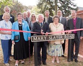 The official opening of Mary Slater Road