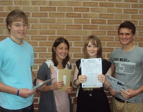 Nether Stowe School students with their GCSE results